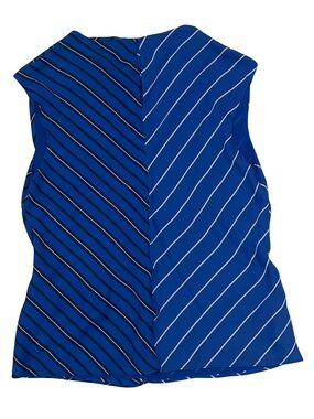 Mango Blue Striped Sleeveless Tank Top